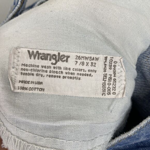 Wrangler jeans women's 7 32x31 light wash VTG button fly USA made high‎ rise - Picture 6 of 9